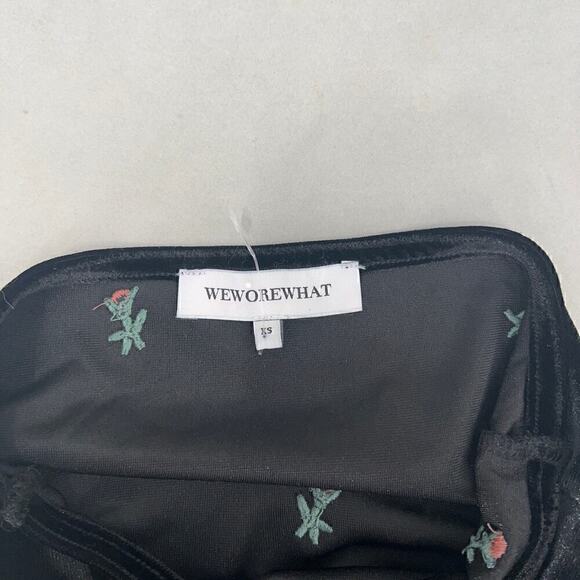 WEWOREWHAT Midi Dress Womens XS Floral Velvet Cottagecore Swiftie Romantic Chic - Picture 14 of 14